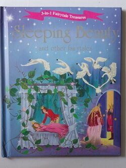 มีหลายภาพ, เจ้าหญิงนิทรา,หนังสือนิทานปกแข็งภาษาอังกฤษ ขนาด 21 ซม. ,3 in 1 Fairy Tale Treasures,Sleeping Beauty and other fairytales