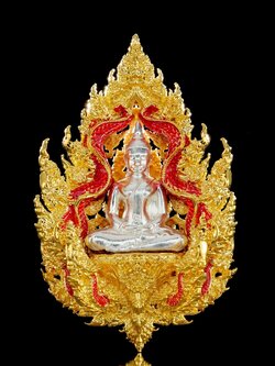 เหรียญพุทธศิลป์หลวงพ่อโสธร รุ่น เจ้าสัวแปดริ้ว รหัสพิเศษศูนย์จอง เนื้อบรอนซ์ชุบทองลงยา