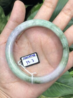 J05C0048 หยก พม่า แท้ Jade กำไลหยก 59.3 มม. (Jade bracelet) พม่า (Myanmar)