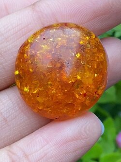 อำพัน Amber 17.22 กะรัต พลอยแท้ อัญมณีมงคลประจําวันเกิด เครื่องประดับพลอย