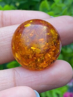 อำพัน Amber 14.20 กะรัต พลอยแท้ อัญมณีมงคลประจําวันเกิด เครื่องประดับพลอย