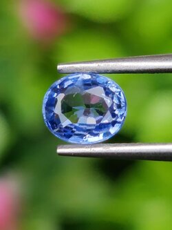 พลอย ไพลิน blue sapphire 1.00 กะรัต (Cts.) พลอยแท้ อัญมณีมงคลประจําวันเกิด เครื่องประดับพลอย