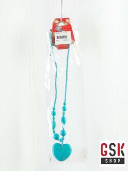 สร้อยคอหินสีฟ้า รูปหัวใจ