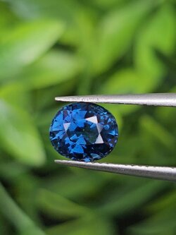 พลอย ไพลิน (Blue Sapphire) 1.38 กะรัต (Cts.) พลอยแท้ อัญมณีมงคลประจําวันเกิด เครื่องประดับพลอย
