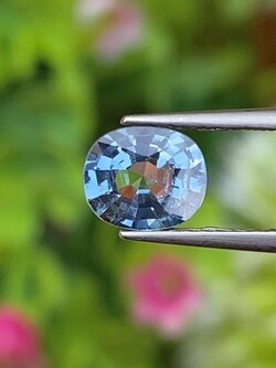 พลอย ไพลิน blue sapphire 1.02 กะรัต (Cts.) ดิบ (Unheated) พลอยแท้ อัญมณีมงคลประจําวันเกิด เครื่องประดับพลอย