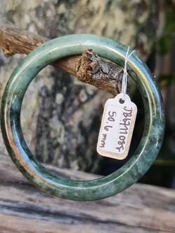 JB6711088 หยก พม่า แท้ Jade กำไลหยก (Jadeite bracelet) พม่า (Myanmar) 50.6 มม.