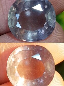 พลอย คัลเลอร์เชนจ์ แซฟไฟร์ Color Change Sapphire 10.77 กะรัต (Cts.) พลอยแท้ อัญมณีมงคลประจําวันเกิด เครื่องประดับพลอย