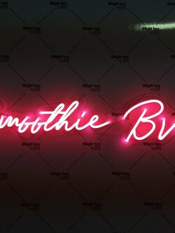 ป้ายไฟนีออน LED อะคริลิคใสรองหลัง