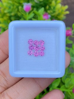 พลอย เพทาย Natural Zircon 1.00 กะรัต (Cts.) 9 เม็ด (Pcs.) พลอยแท้ อัญมณีมงคลประจําวันเกิด เครื่องประดับพลอย