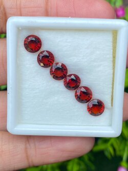 พลอย ซิทริน Citrine 4.60 กะรัต(Cts.) 6 เม็ด Pcs. พลอยแท้ อัญมณีมงคลประจําวันเกิด เครื่องประดับพลอย