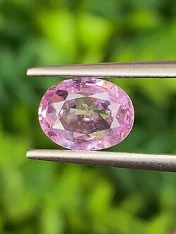 พลอย ชมพู พิ้ง แซฟไฟร์ Pink Sapphire 1.17 กะรัต (Cts.) พร้อมใบเซอร์ พลอยแท้ อัญมณีมงคลประจําวันเกิด เครื่องประดับพลอย