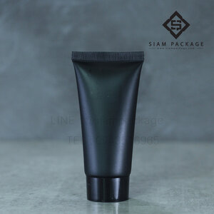 หลอดโฟม 30g. หลอดดำฝาเกลียวสีดำ