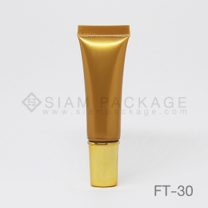 หลอดโฟมสีทอง ฝาสีทอง หลอดครีม รหัส FT-30