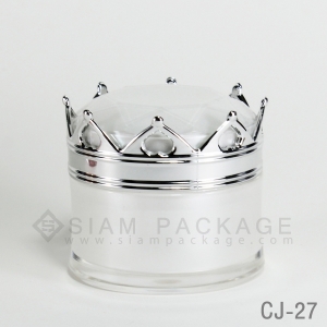 กระปุก อะคริลิค ฝามงกุฎ รหัส CJ-27