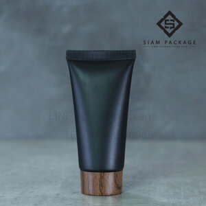หลอดโฟม 30g. หลอดดำฝาเกลียวลายไม้