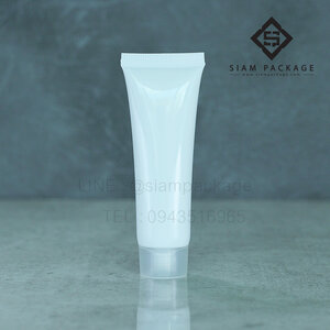 หลอดโฟม 15g. หลอดเกลียว หลอดโฟมสีขาวฝาใส