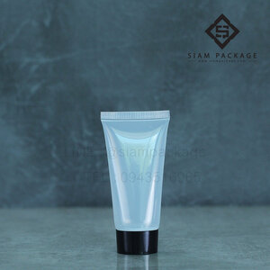 หลอดโฟม 30g. หลอดใสฝาเกลียวดำ