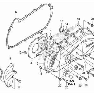 E-10 ฝาครอบเครื่องด้านซ้ายAT