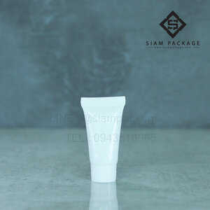 หลอดโฟม ฝาเกลียว ขนาด 5g. หลอดขาวฝาสีขาว