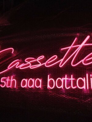งานป้ายไฟนีออนดัด LED - the cassette 5th aaa battalion