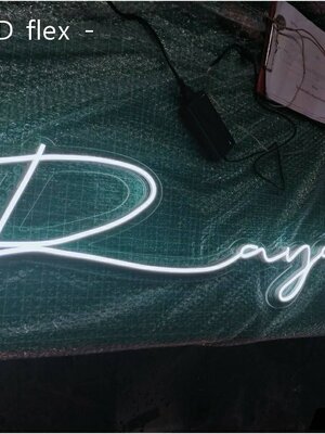 ป้ายไฟนีออน LED แสงสีขาว #อะคริลิคใสรองหลัง