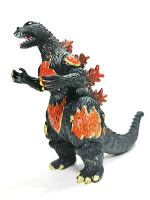 เบิร์นก๊อตซิลล่่า พลาสติกตัน ขนาด 3.5 นิ้ว ขยับแขนขาได้ สภาพดีของใหม่ Burning Godzilla, movable hand and leg
