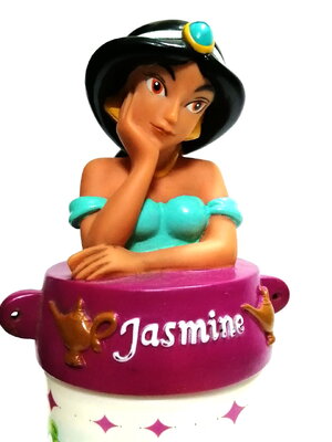 ของสะสมเจ้าหญิงจัสมิน บัชครึ่งตัวเจ้าหญิงจัสมิน**เพชรที่บนหัวมีรอยถลอกเล็กน้อย เป็นท็อปเปอร์ฝาขวดน้ำ เจ้าหญฺิงดิสนีย์ Jasmin,disney princess จากภาพยนต์อนิเมชั่นเรื่อง อลาดิน***ขวดน้ำสีซีดเก่า