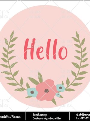 ป้ายตกแต่งร้าน Hello