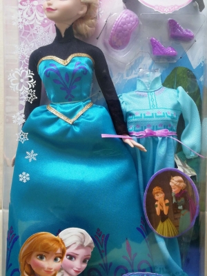 ของสะสมในแพ็ค Disney Princess, Princess Elsa, FROZEN เจ้าหญิงดิสนีย์, เซ็ทเจ้าหญิงเอลซ่า พร้อมชุดกลางวันและกลางคืน ลิขสิทธิ์แมทเทลMattel