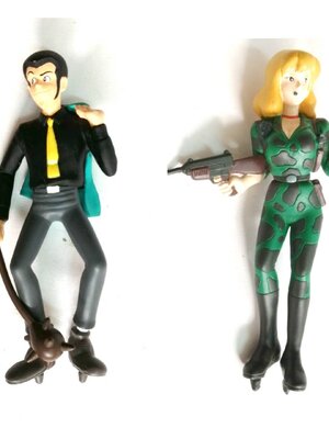 ฟิกเกอร์ ลูแปงที่3 และมิเนะ ฟูจิโกะ ขนาดตามรูป ***ไม่มีฐาน มีเท่าที่เห็น ขายตามสภาพ