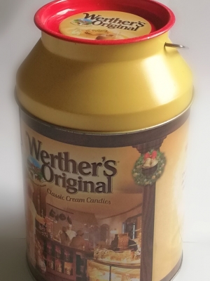 ของสะสม กระปุกโลหะใส่ลูกอม ยี่ห้อ เวอร์เธอร์ ออริจินอล Werther's Original, Classic Cream Candy **กรุณาตรวจสอบทุกภาพ