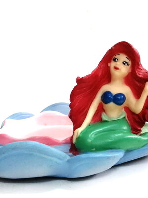 ของสะสมเก่า **มีตำหนิตามภาพ ที่ใส่สบู่เจ้าหญิงเงือกน้อย แอเรียล เดอะ ลิตเติ้ลเมอร์เมด ซอฟไวนิล ขนาด16ซม.ลงสีสำเร็จ ของดีสนีย์ Disney's Princess, the Little Mermaid, Ariel ของสะสมเก่าเก็บ