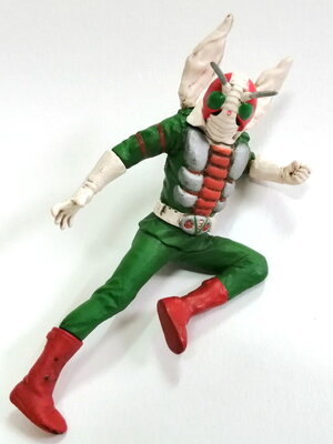 กาชาปอง ไรเดอร์ วี3 กระโดดเตะ ไม่มีฐานตั้ง สภาพเก่าเก็บ