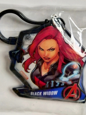 ของสะสม จาก Marvel's Black Widow ,พวงกุญแจโฟมนิ่ม black widow ลายเส้นการ์ตูนสะสมจากขนมขบเคี้ยว