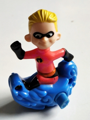 ของสะสมแมคโดนัลด์ จากภาพยนต์การ์ตูนเรื่อง ดิ อินเคร็ดดิเบิ้ล The Incredible , แดช Dash ** อุปกรณ์ไม่ครบ ขาดวงล้อ