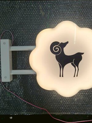 ป้ายกล่องไปอะคริลิคแสงรอบตัว