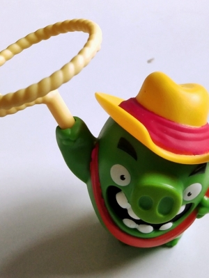 ของสะสมจากแมคโดนัลด์ หมูสีเขียวในเกมส์อนิเมชั่น แองกรี้เบิร์ด Angry bird ,the pigs