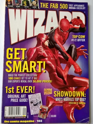 ขายนิตยสารแนวการ์ตูนเก่า WIZARD, the comics magazine, September 2000 ฉบับภาษาอังกฤษ ในเล่ม Wolverine, Batman, Shehulk, Howard, get smart! Build the perfect collection! 100 Comics set to hit it big! Our experts reveal over 30,000 prices! 1st ever! original