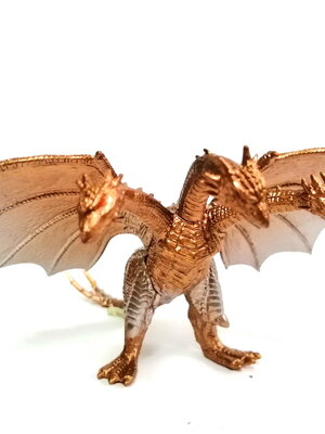 กาชาปอง คิงส์กีโดร่า มังกรสามหัวจากก๊อตซิลล่า 1998 จากหัวถึงปลายหางยาว 5 นิ้ว งาน bandai ปี 1998