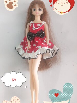 มือ2 มีหลายภาพ,ตุ๊กตาน่ารัก สไตล์ญี่ปุ่น ป๊มที่ต้นคอ K009 แขนยกขึ้น ลงได้ ทั้งขาและแขนตามภาพ พับงอไม่ได้ ผมปักเต็มหัว