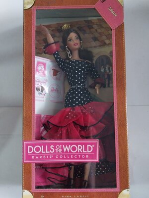 มือ1 เก่าเก็บในกล่อง **กล่องมีตำหนิ ตุ๊กตาบาร์บี้ รุ่น Dolls of the World_Spain ตุ๊กตาสเปน