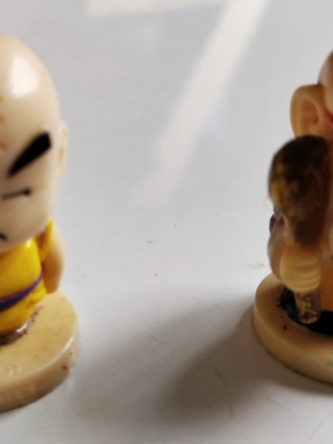 ของสะสมจากไอศครีม ตุ๊กตุ่นปั๊ม ผู้เฒ่าเต่าและคูริริน จากการ์ตูนอนิเมะ ดรากอนบอล Dragon Ball stamp