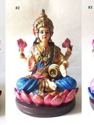 รูปหล่อบูชา กรุณาเลือกสี, พระแม่ลักษมี ชายาแห่งพระนารายณ์ หรือ พระวิษณุ พระองค์ทรงเป็นเทวีแห่งความมั่งคั่ง โชคลาภ