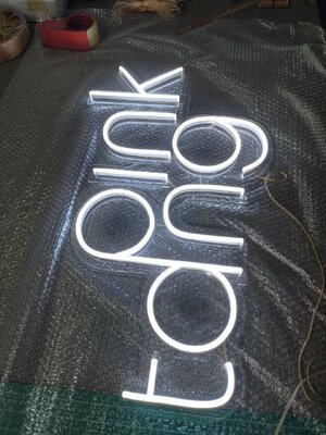 ไฟนีออนดัด แสงสีขาว - pink tdng