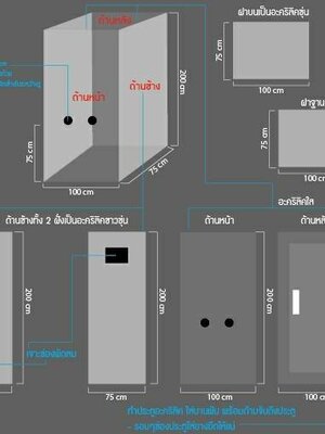 กล่องอะคริลิคใช้สำหรับตรวจคนไข้