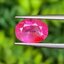 พลอย ทับทิม พม่า (Burmese Ruby Sapphire) *สีพิเศษ Vivid Pink - Red * พร้อมใบเซอร์ 2.29 กะรัต พลอยแท้ อัญมณีมงคลประจําวันเกิด เครื่องประดับพลอย