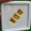 พลอย บุษราคัม yellow sapphire 3.42 กะรัต (Cts.) 3 เม็ด (Pcs.) พลอยแท้ อัญมณีมงคลประจําวันเกิด เครื่องประดับพลอย