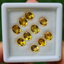 พลอย บุษราคัม yellow sapphire 7.41 กะรัต (Cts.) 10 เม็ด (Pcs.) พลอยแท้ อัญมณีมงคลประจําวันเกิด เครื่องประดับพลอย