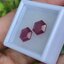 พลอย ทับทิม (Ruby Sapphire) 4.68 กะรัต (Cts.) 2 เม็ด (2 Pcs.) พลอยแท้ อัญมณีมงคลประจําวันเกิด เครื่องประดับพลอย