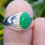 หยก พม่า แท้ Jade แหวนหยก 翡翠戒指 (Jadeite ring) 0.79 กะรัต (Cts.) (Size) 54 ดิบ ไม่ผ่านการปรับปรุง (Type A) พม่า (Myanmar)